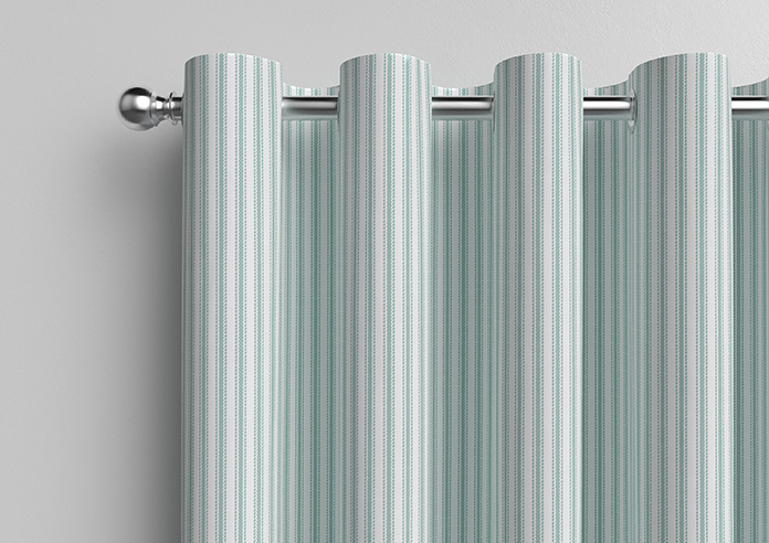 Lace Stripes, Duck Egg - Made to Measure Curtains - Image 12